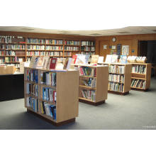 Estante de libros para biblioteca en material de madera